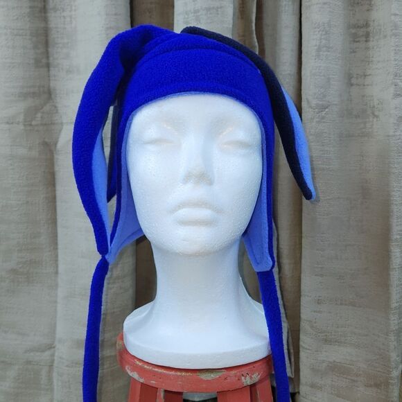 💜Columbia Purple & Blue Fleece Jester Winter Hat Small/Medium - Picture 1 of 11